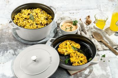 Staub ストウブ スノーフレーク ココット カンパーニュ 24cm - 調理器具