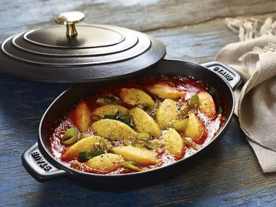 staub ストウブ オーバルホットプレート1 サックスブルー 限定 - 調理器具