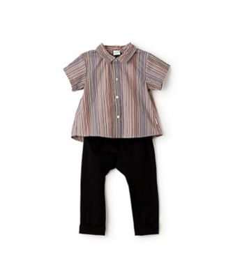 Paul Smith Junior (Baby&Kids)/ポール・スミス ジュニア シグネチャーストライプシャツ、レギンスセット　４０５１２０３