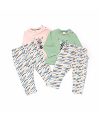 ゼブラ柄長袖Tシャツ＆パンツセット 4053515 | Paul