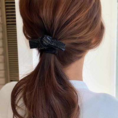 フランス製 アッカ acca ドレスポニー クリスタル ヘアゴム