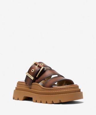 【Michael Kors】COLBY バーニッシュ レザー サンダル COLBY バーニッシュ レザー プラットフォーム サンダル