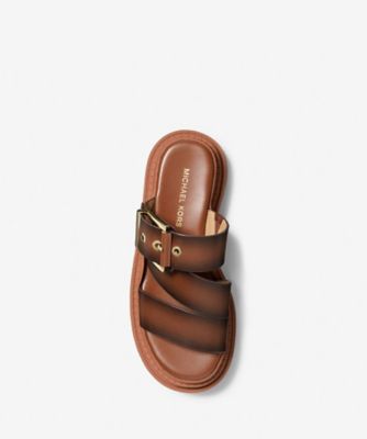 【Michael Kors】COLBY バーニッシュ レザー サンダル COLBY バーニッシュ レザー プラットフォーム サンダル