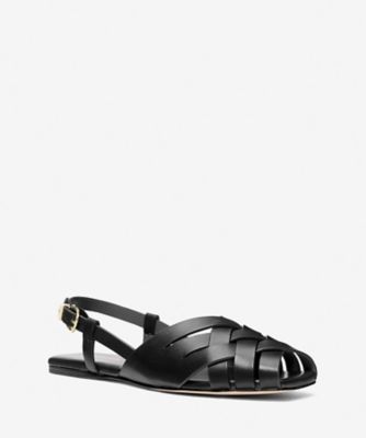 関税込み【Y-3】レザー スリングバックサンダル IRENE ウーヴン レザー スリングバック サンダル