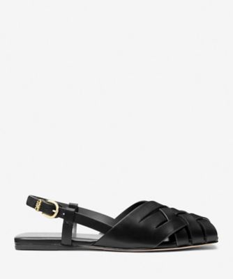 ＜MICHAEL KORS＞ＩＲＥＮＥ　ウーヴン　レザー　スリングバック　サンダル　４０Ｓ５ＩＲＦＰ１Ｌ