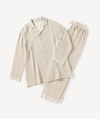 ＜PRISTINE (Women)＞ヤクコットン　綾Ｗガーゼ　前開きパジャマ　４１４５３７