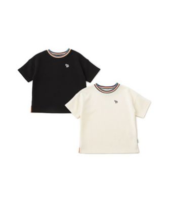 アーティストストライプリブ半袖Tシャツ 4151204 | Paul