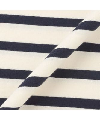 袖エンボスロゴボーダー半袖Ｔシャツ　４１５１２１０