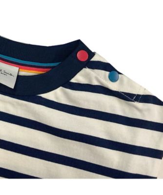 袖エンボスロゴボーダー半袖Ｔシャツ　４１５１２１０