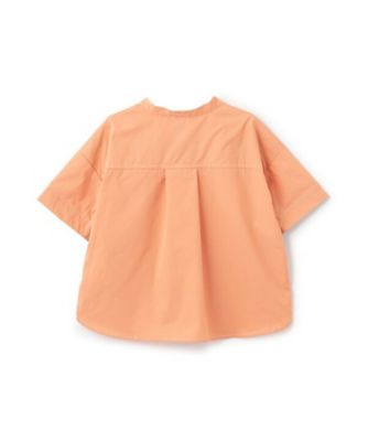 ビックポケットノーカラー半袖シャツ　４１５１２１４