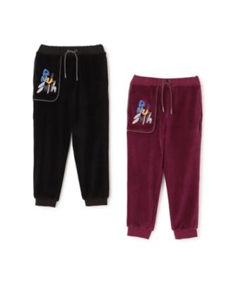 ロゴ刺繍ベロアロングパンツ 4153102 | Paul Smith Junior