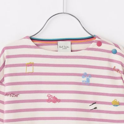 アラカルト柄ボーダー長袖Tシャツ 4153212 | Paul Smith