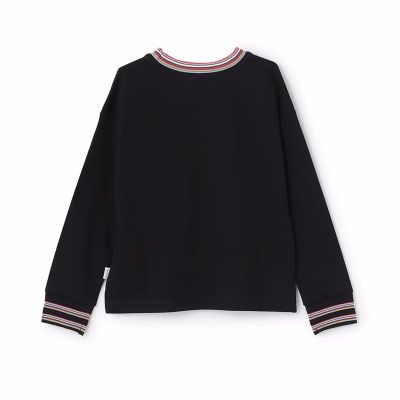 シグネチャーストライプリブ長袖Tシャツ 4153213 | Paul