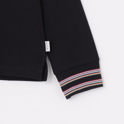 シグネチャーストライプリブ長袖Tシャツ 4153213 | Paul