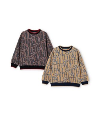 テープロゴ柄裏毛トレーナー 4153215 | Paul Smith Junior