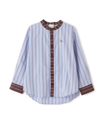 ストライプノーカラー長袖シャツ 4163203 | Paul Smith Junior