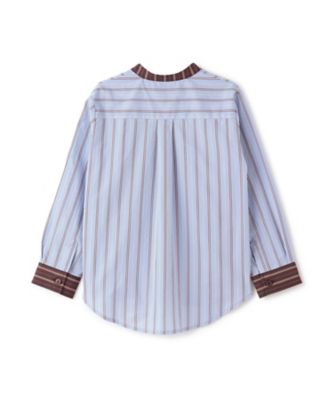 ストライプノーカラー長袖シャツ 4163203 | Paul Smith Junior