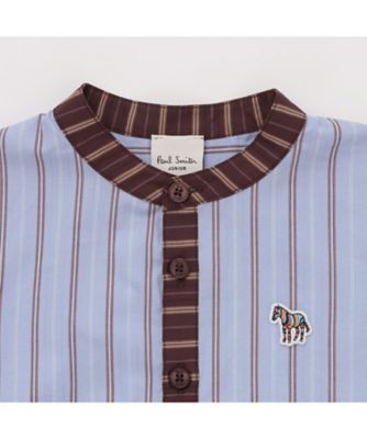 ストライプノーカラー長袖シャツ 4163203 | Paul Smith Junior