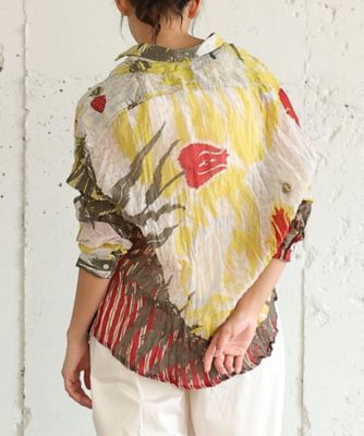 くさしゃつ　らーれのかがやき　あさ　Ｋｕｓａ　Ｋａｎｍｕｒｉ　シルクコットンシャツ　４３０８６５１ー５０