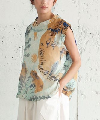 はなとぞうさん　あさ　とっぷ［ＫｕｓａＫａｎｍｕｒｉ　シルクコットントップス］　４３０８８５２ー５０