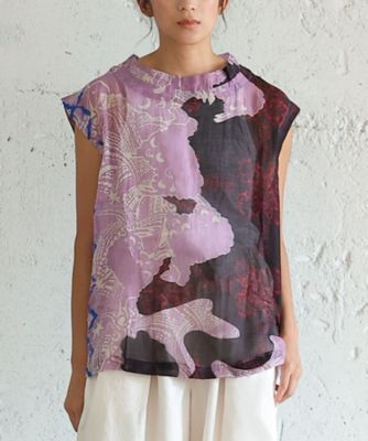 BASCO (Women/大きいサイズ)/バスコ てくまくまや どう とっぷ[KusaKanmuri シルクコットントップス] 4309152ー50