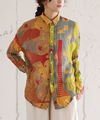 ◎ご購入商品です　BASCO バスコ くさかんむり　シルクコットンシャツ くさしゃつ くにゅくにゅ Kusa Kanmuri シルクコットンシャツ