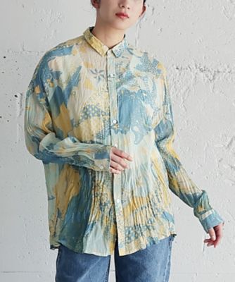 ＜BASCO (Women/大きいサイズ)＞くさしゃつ　おうじのおくりもの　Ｋｕｓａ　Ｋａｎｍｕｒｉ　シルクコットンシャツ　４３１０３６１ー５０