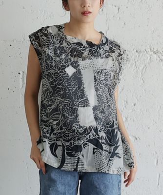 ＜BASCO (Women/大きいサイズ)＞いとしいねいろ　とっぷ　ＫｕｓａＫａｎｍｕｒｉ　シルクコットントップス　４３１１０６１ー５０