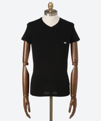 EMPORIO ARMANI ブラック Vネック Tシャツ Mサイズ 新品 undefined