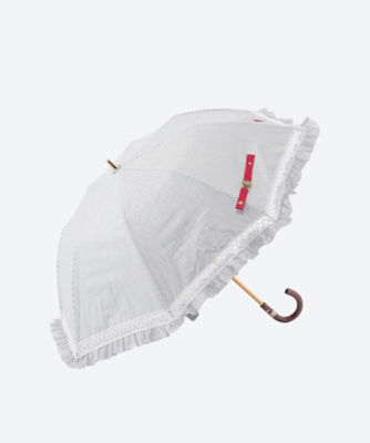 晴雨兼用折りたたみ傘 ストライプ フリル 三越伊勢丹オンラインストア 公式