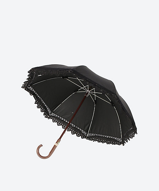 無地フリル晴雨兼用ショート傘
