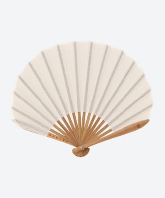 西川庄六商店/ニシカワショウロクショウテン ヴェール素材のふわり扇子 ホワイト 【三越伊勢丹/公式】