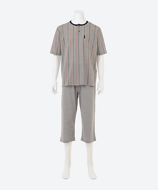 ＜三越伊勢丹/公式＞ コレクション 襟なし かぶり 半袖パジャマ 95グレ-画像