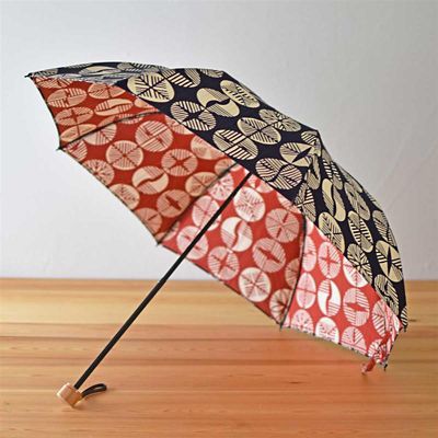 小宮商店/コミヤショウテン 伊砂文様　晴雨兼用折りたたみ傘　８本骨