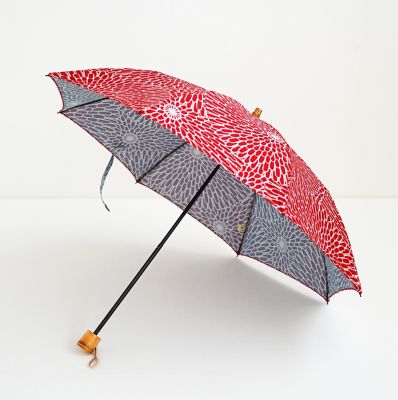 ＜小宮商店＞伊砂文様　晴雨兼用折りたたみ傘　８本骨