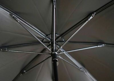 一級遮光・晴雨兼用折りたたみ傘　ボーダーシェード　８本骨