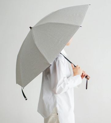 一級遮光・晴雨兼用折りたたみ傘　ボーダーシェード　８本骨