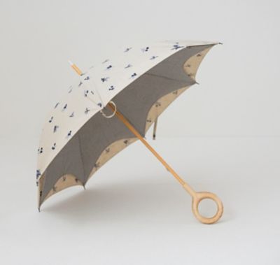 かわず張り・刺繍チェック 晴雨兼用長傘 | 小宮商店/コミヤショウテン