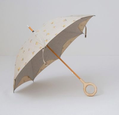 ＜小宮商店＞かわず張り・刺繍チェック　晴雨兼用長傘