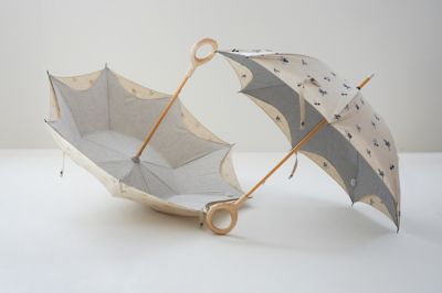 かわず張り・刺繍チェック 晴雨兼用長傘 | 小宮商店/コミヤショウテン