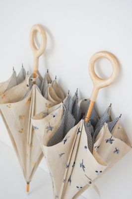 かわず張り・刺繍チェック 晴雨兼用長傘 | 小宮商店/コミヤショウテン