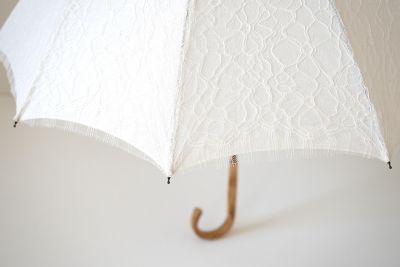 リバーレース　日傘　５０ｃｍ×１０本骨　ホワイト