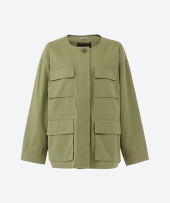 ＜green nout (Women/大きいサイズ)＞ツイルサンドウォッシュブルゾン