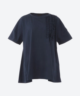 ＜green nout (Women/大きいサイズ)＞天竺フリル付Ｔシャツ