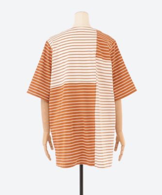 天竺ボーダーTシャツ | green nout (Women/大きいサイズ)/グリーン