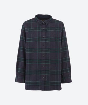 ＜green nout (Women/大きいサイズ)＞甘撚りネルチェックシャツ
