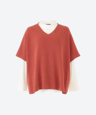 ＜green nout (Women/大きいサイズ)＞セット企画　フレンチスリーブニット＋ミニハイネック