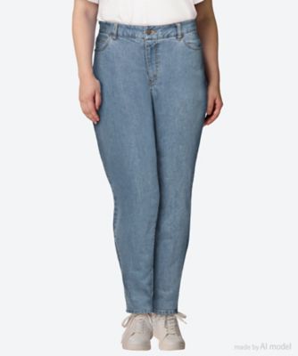 ＜green nout (Women/大きいサイズ)＞ストレッチデニムＰＴ　プラスサイズ