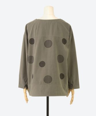 コットンツイル起毛 ドット刺繍ブラウス 4705611 | green nout