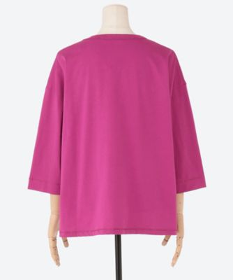ラメ糸使い七分袖Ｔシャツ　５７０２００５